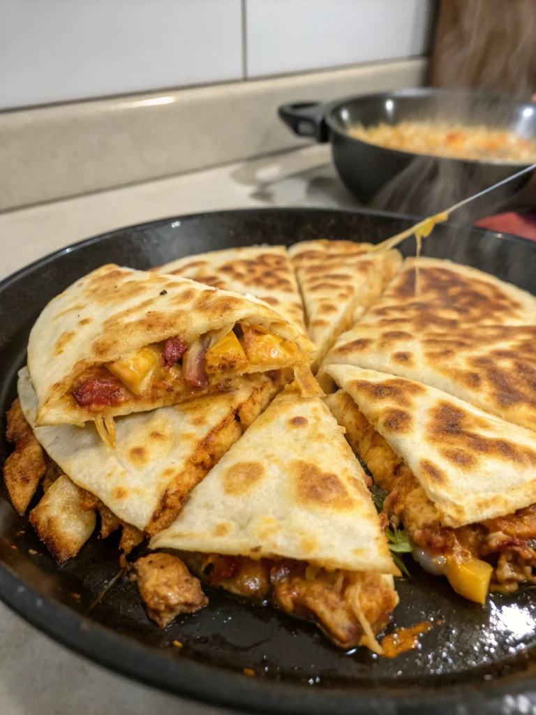 BBQ chicken quesadilla