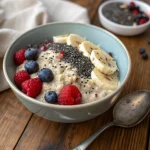 Overnight oats with chia seeds
