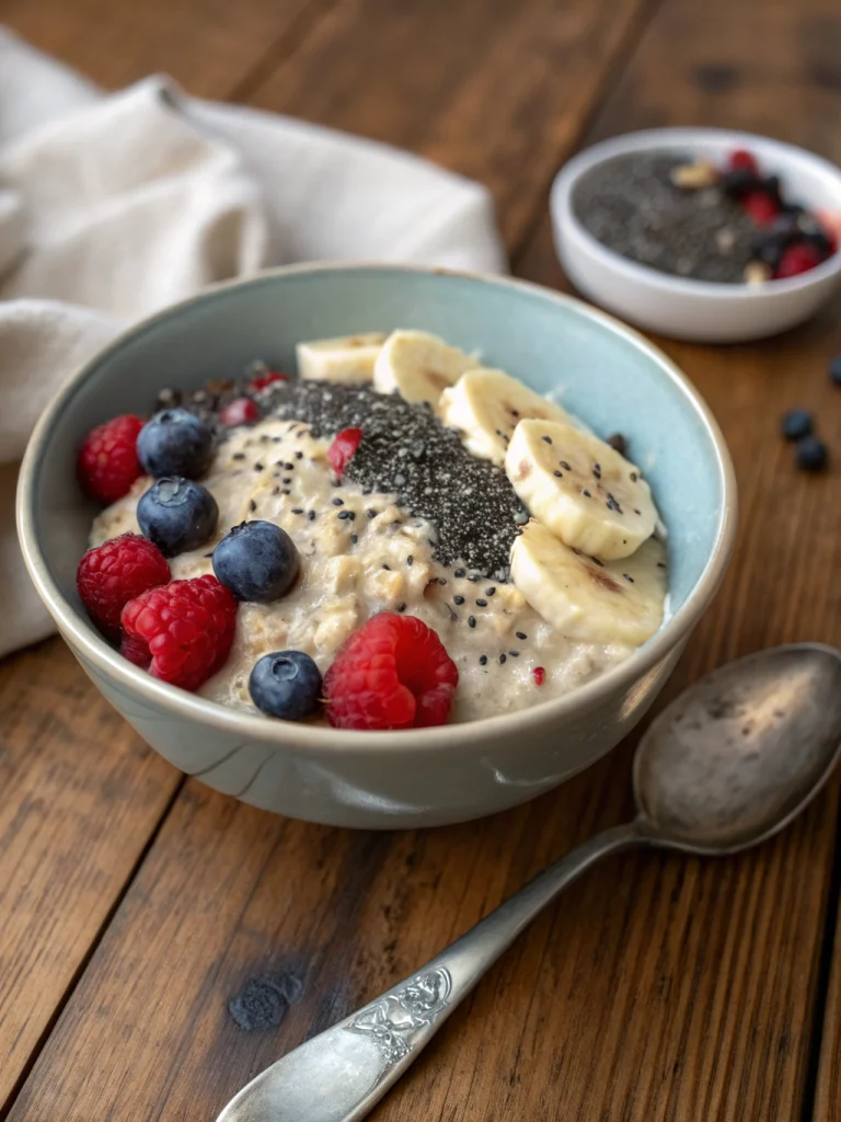 Overnight oats with chia seeds